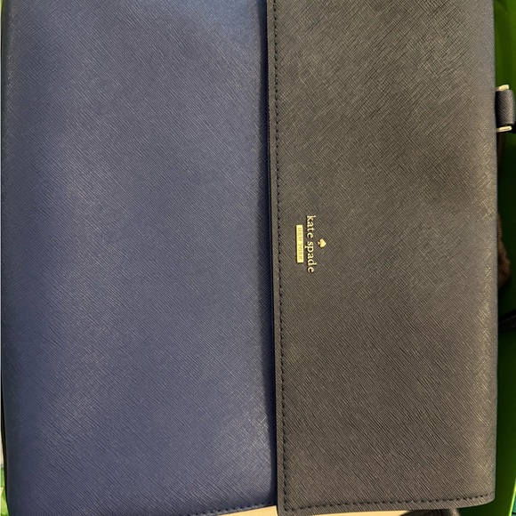 Blue and cream Kate Spade purse - Picture 3 of 5